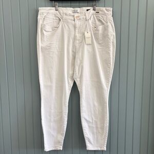 Judy Blue High Waist Solid White Skinny Jeans Plus Size 22W